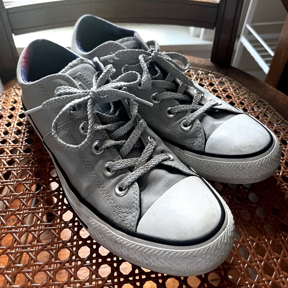 Gray Low-top Converse With Galaxy Design